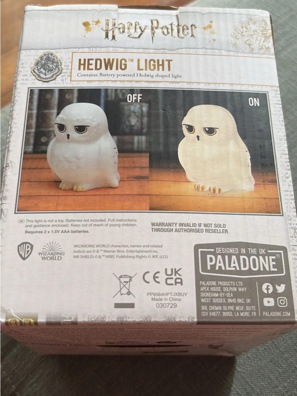 Warner Bros. White Hedwig Owl Lantern